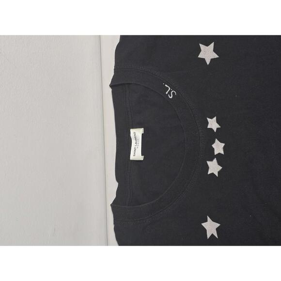 Saint Laurent Paris Star Collar Logo T-Shirt – Black - Picture 2 of 4